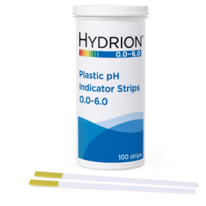 Hydrion (9200) pH Plastic Test Strips 0.0 - 6.0
