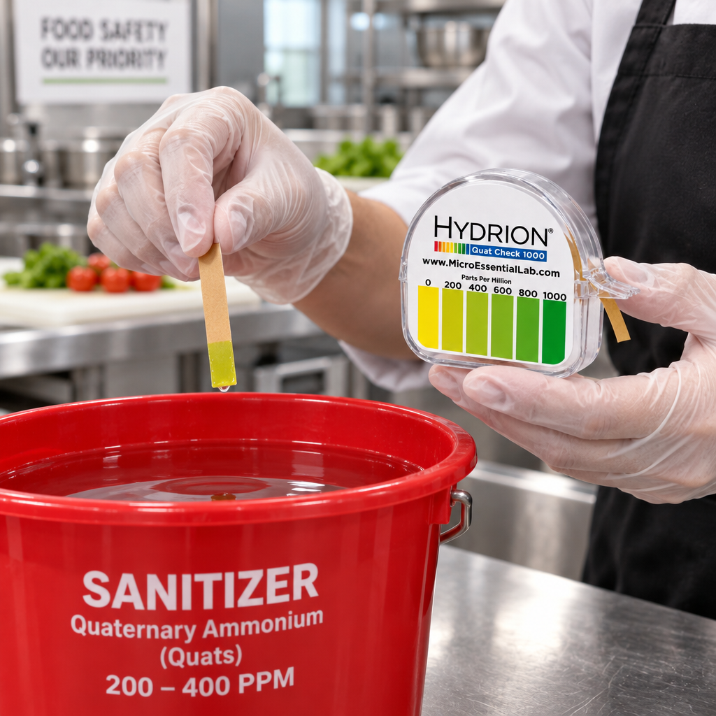 Hydrion Quat Check 0-1000 Sanitiser Test Paper (QC-1001) EXP: 15/04/2027