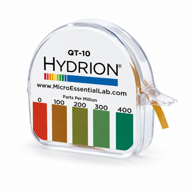 Hydrion Quaternary Sanitiser Test Paper 0-400ppm QT-10