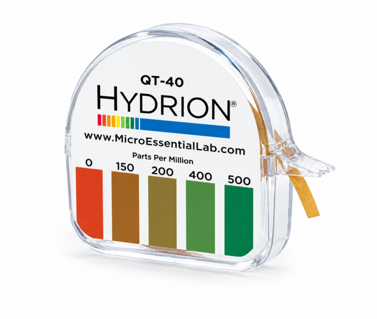 Hydrion Quaternary Sanitiser Test Paper 0-500ppm QT-40