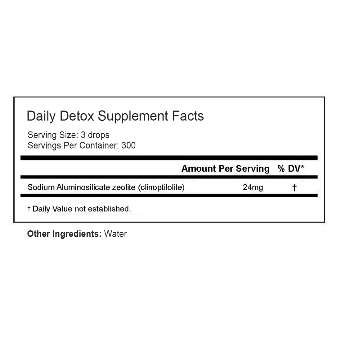 Daily Detox Ingredients supplement facts