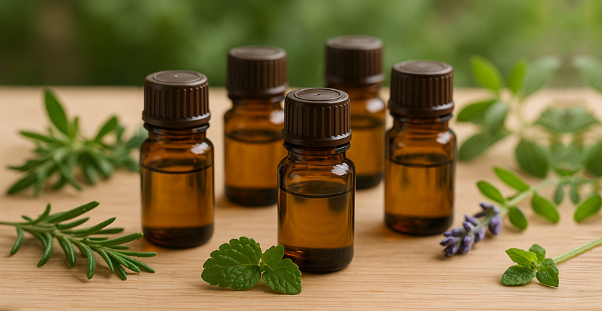 Essential oli bottles