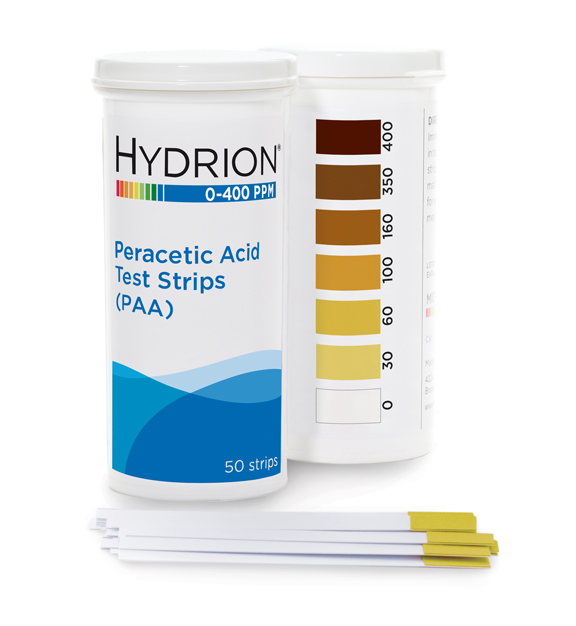 Hydrion peracetic acid test strip 0-400ppm (paa400)