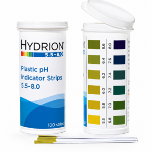 Hydrion 9700 pH Plastic Test Strips Front_Back For Testing Urine & Saliva