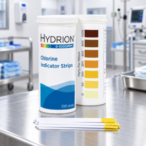 Hydrion CH-1000 to measure the concentration of free chlorine in water and sanitising disinfecting solutions